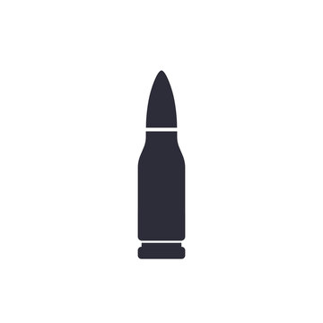 bullet on white vector icon