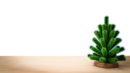Small christmas tree. 3D render