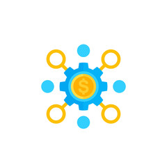 financial operations icon on white