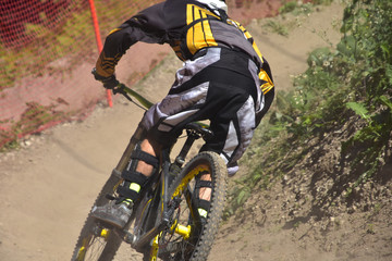 Extreme downhill biking