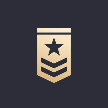 Military rank vector icon