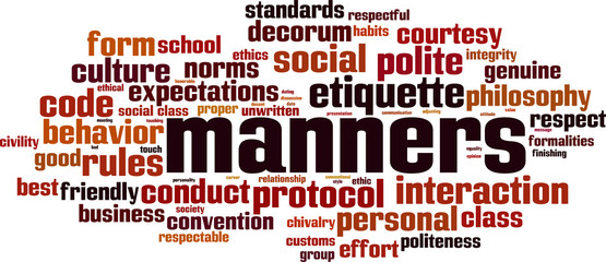 Manners word cloud