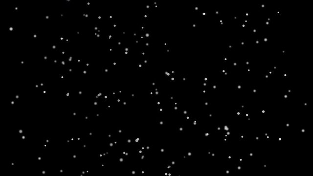 Little cartoon slowly falling snow