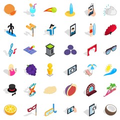 joy icons set, isometric style