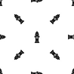 Hydrant pattern seamless black