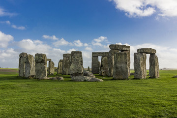 Stone henge with no people and blue sky