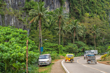 El Nido road to the city in Philippines