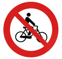 interdiction aux cyclistes