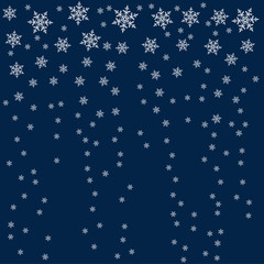 Fototapeta na wymiar frame of snowflakes. Christmas background. To design posters, postcards, greeting, invitation for the new year.