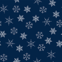 Fototapeta na wymiar Christmas seamless pattern with snowflakes abstract background. Holiday design for Christmas and New Year fashion prints.