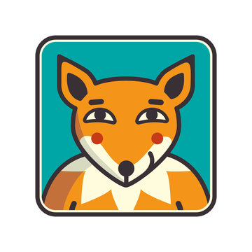 Fox head Illustration. Illustration of fox head cartoon style