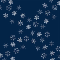 frame of snowflakes. Christmas background. To design posters, postcards, greeting, invitation for the new year.