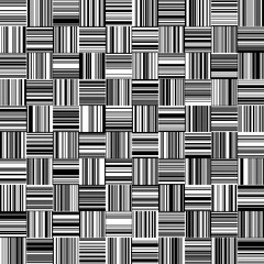 Seamless Black and White Straight Vertical and Horizontal Variable Width Stripes