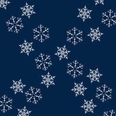 Fototapeta na wymiar frame of snowflakes. Christmas background. To design posters, postcards, greeting, invitation for the new year.