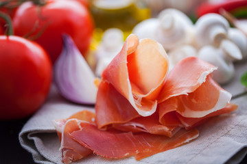 prosciutto di Parma and italian ingredients