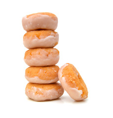 Sugary donut isolated on a white background