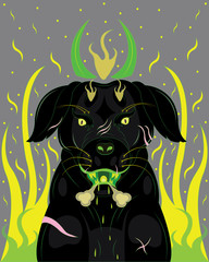 Black dog demon