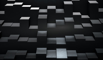 Abstract Modern geometric background with shadow. 3d Render