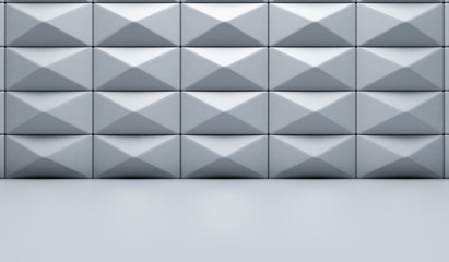 Abstract Modern geometric white background with shadow. 3d Render