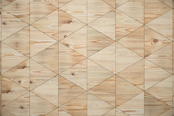 Wood triangular Abstract polygonal background from wooden, 3d render