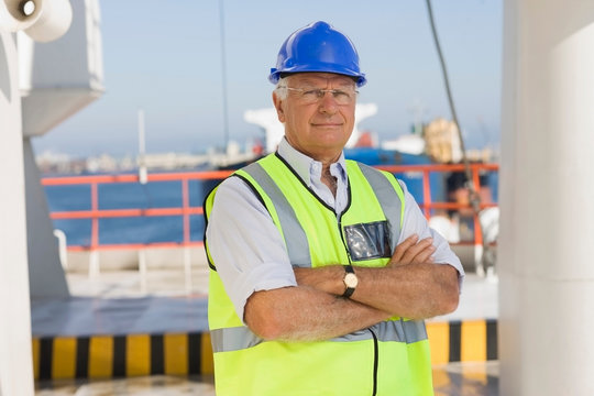 Older Worker On Ship