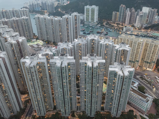 Naklejka premium Aerial View of Hong Kong Residential