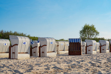 Strandkörbe am Ostsee strand