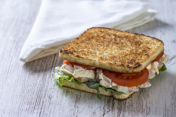 Chicken sandwich with mayonaisse
