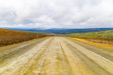 Fototapeta na wymiar The Dalton Highway in Alaska