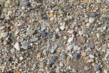 Stones on a beach in Almeria, Spain