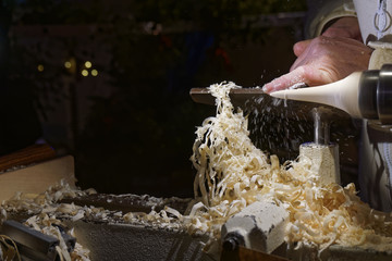 Christmas tree wood turning, handmade Erzgebirge