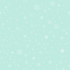 Naklejka na ściany i meble Christmas festive seamless pattern of snowflakes. For design postcards, greeting, invitation.