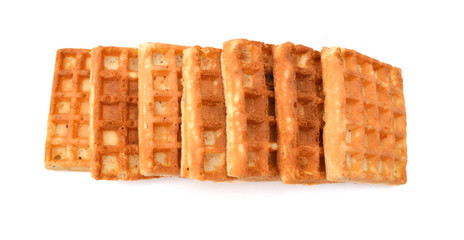 waffles snack of one day on white background