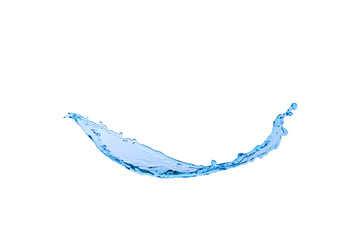 Color water splash isolated on white background