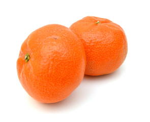 Mandarine on white background