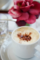 Close up of cup of coffee