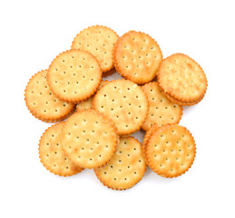 Cracker isolated on over white background