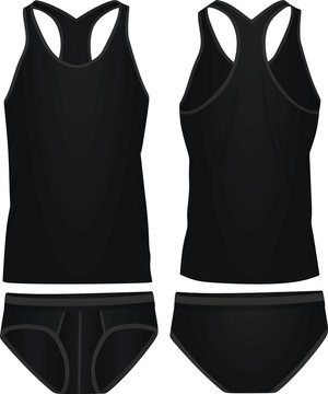 Black underwear. vector illustration