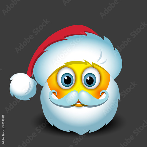 &quot;Cute Santa Claus emoticon, emoji&quot; Stock image and royalty-free vector files on Fotolia.com