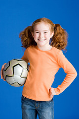 Girl with football