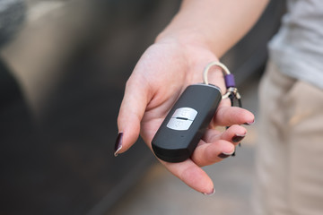 Car remote on hand