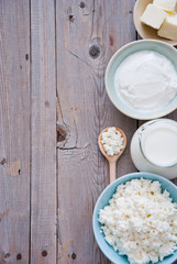Organic Farming Cottage cheese, sour cream, butter and milk