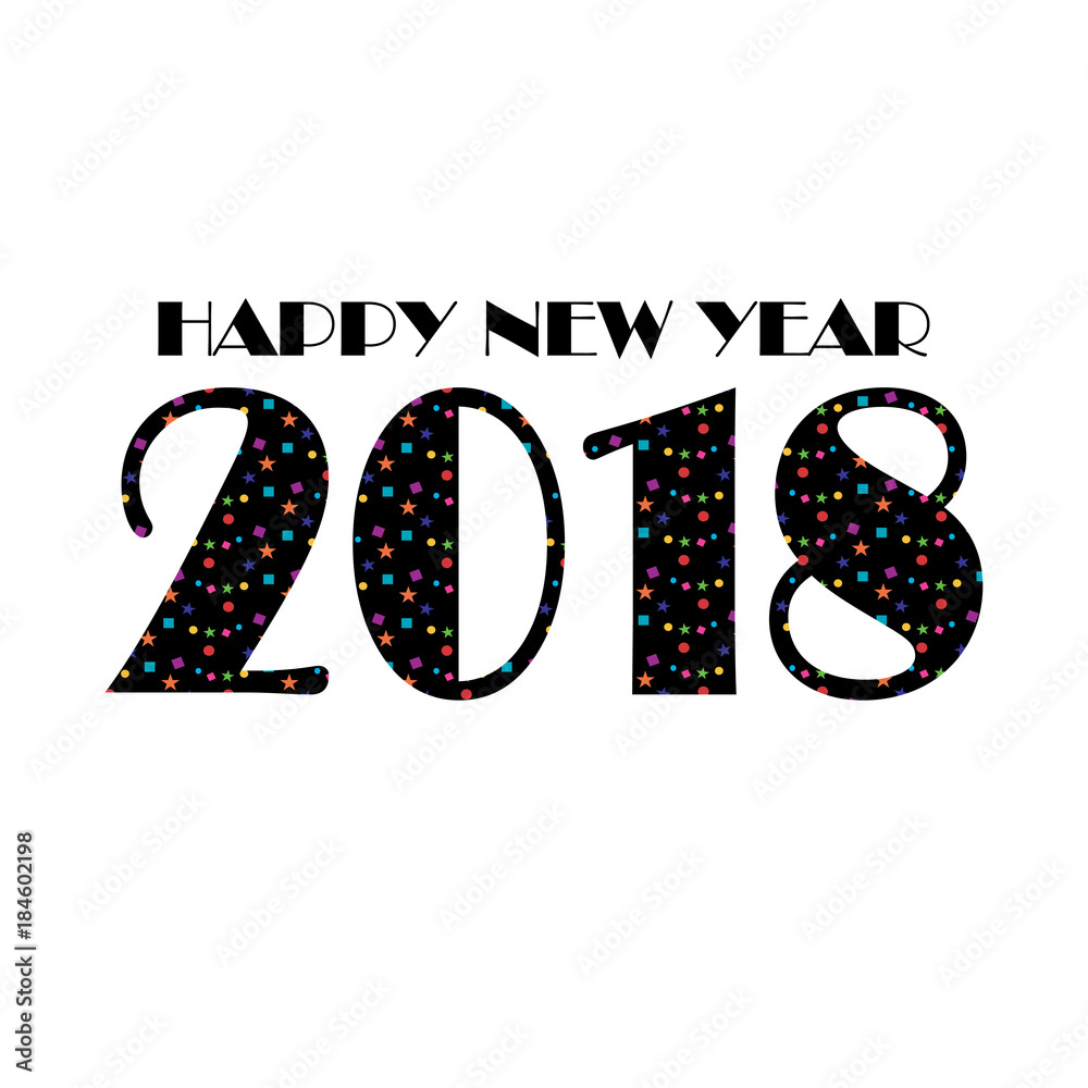 Canvas Prints happy new year 2018 background