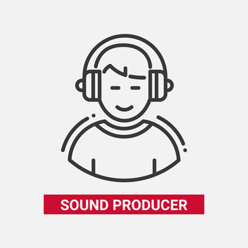 Sound Producer - Line Design Single Isolated Icon