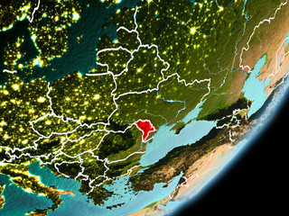 Orbit view of Moldova