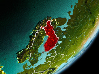 Orbit view of Finland