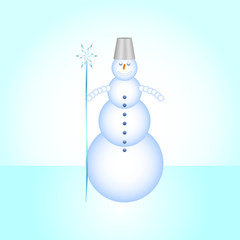 Snowman. Vector snowman. New Year's snowman. Abstract snowman.