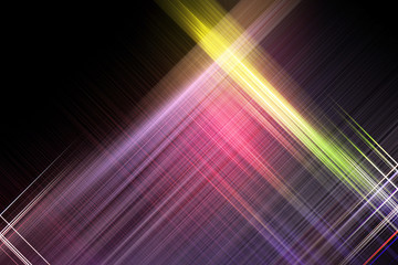 Abstract Christmas tree, colorful, blurry background. Glowing and sparkling lights in city center in Christmas market