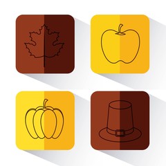 set of thanksgiving holiday season