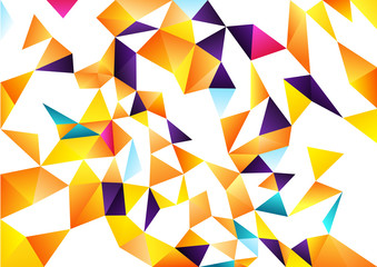 Abstract background in the polygonal style. Pattern of 3-d shapes.